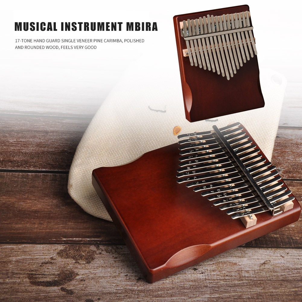 Multi-functional Musical Instrument 17 Keys Kalimba Pine Thumb Finger Piano Practical Durable Convenient African Sanza Mbira