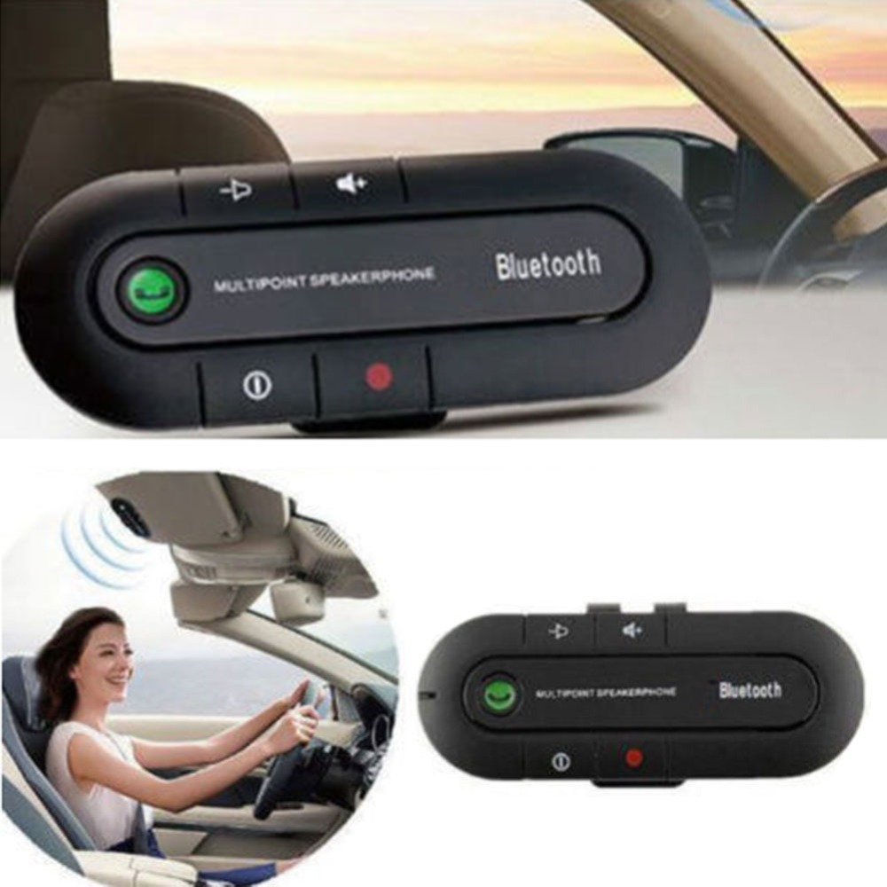 Bluetooth Handsfree Car Kit Wireless Bluetooth Speaker Phone MP3 Music Player Portable Useful Clip Speakerphone With Car Charger