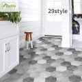 Funlife® Grunge Retro Hexagon Floor Sticker Waterproof Anti-Slip Self-Adhesive for Ground Bathroom Kitchen Camper Home Decor