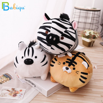 1pc Soft Stuffed Tiger Plush Toys Pillow Cartoon Animals Zebra Kawaii Doll Down Cotton Toys For Children Christmas Present