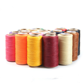 High Quality Durable 200 Meters 1.2mm 210D Leather Waxed Thread Cord for DIY Handicraft Tool Hand Stitching Thread Color Random