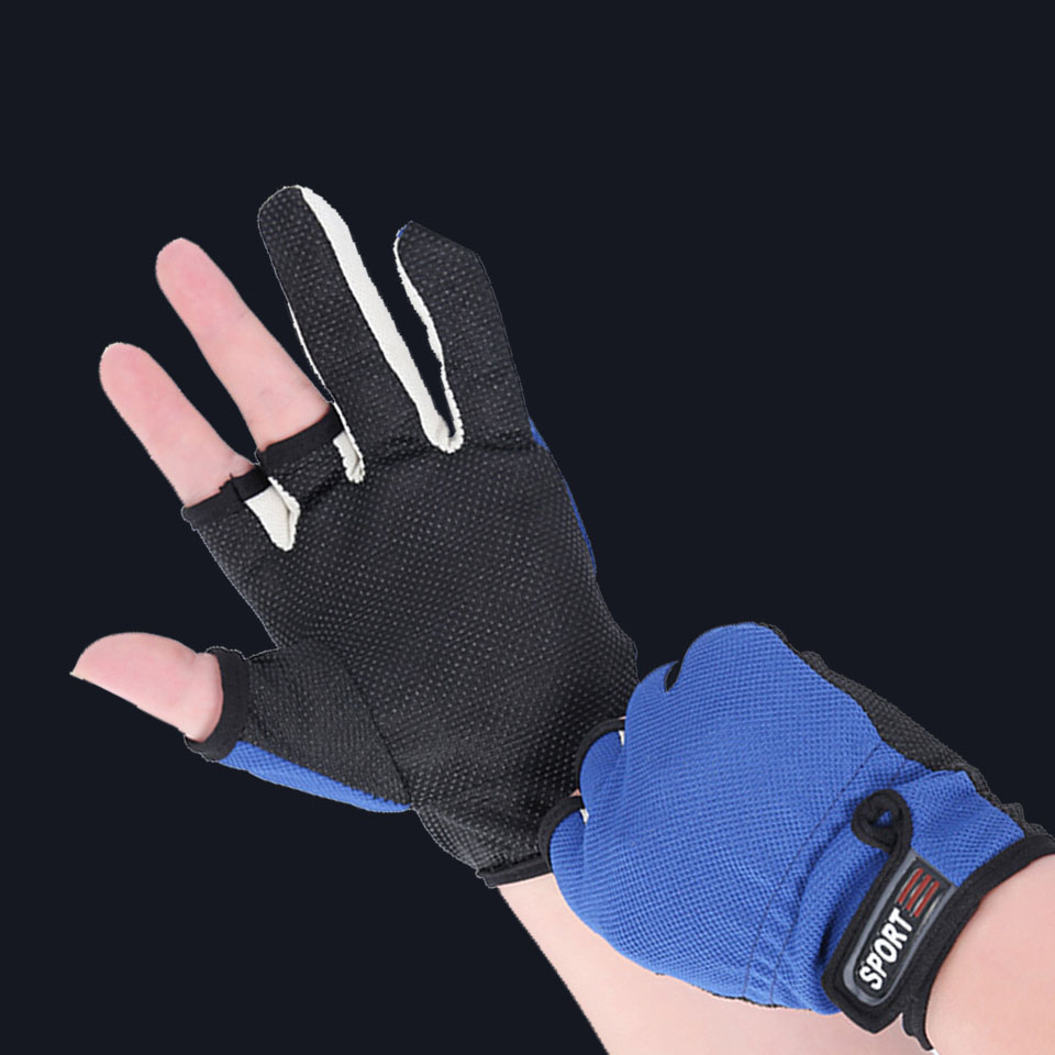 3 Shorter Finger Skidproof Fishing Gloves Hunting Anti-Slip Mitts Shooting Anti-UV Sun Protection Cycling Half Finger