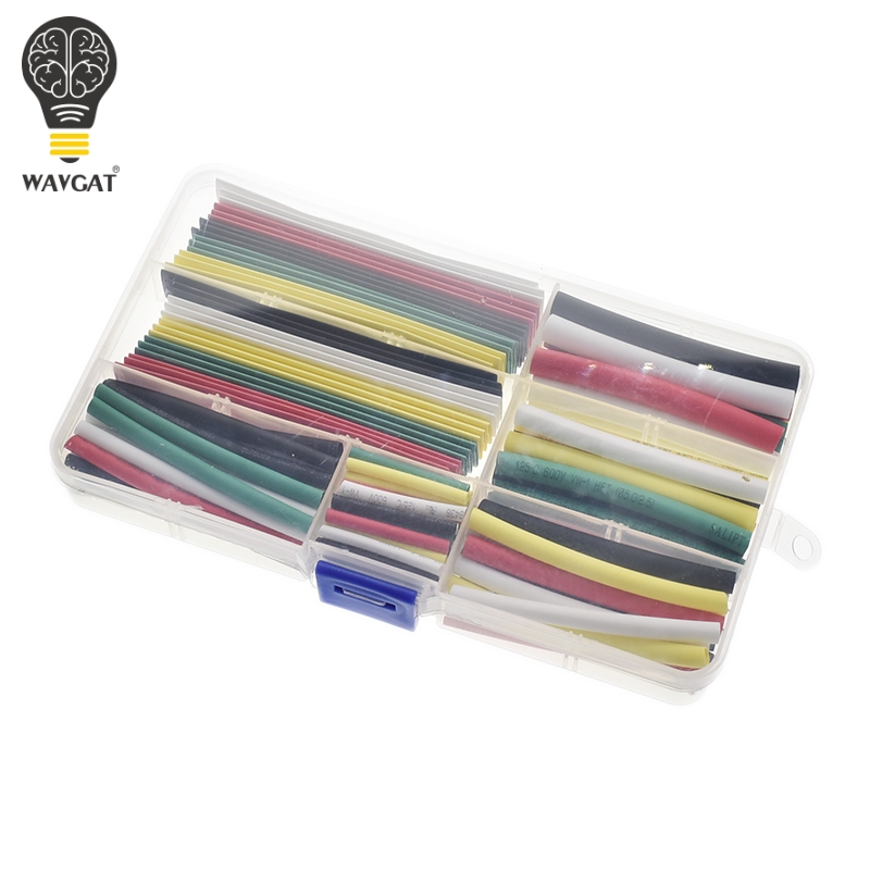 WAVGAT Heat shrinkable tube technicolor 2mm 3mm 4mm 5mm 6mm 8mm 10mm Tubing Sleeving Wrap Wire Cable Kit