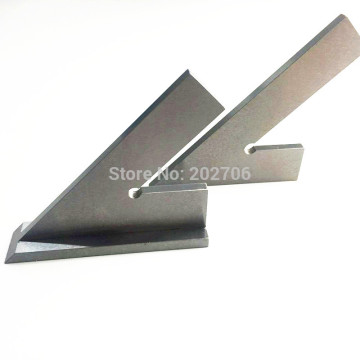DNI 875/2 100*70mm 120*80mm 45 Degree Square Ruler With Wide Base Steel 45 Degree Industrial Try Machinist Square With Base