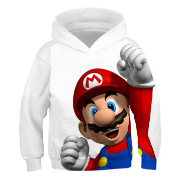 Children Mario Pullover Sweatshirts Boys Girl Kids Mario Bros Hoodies Tops Boys Autumn Clothes Boys Fashion Cartoon Sweatshirt