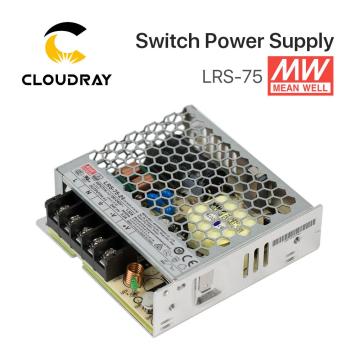 Meanwell LRS-75 Switching Power Supply 12V 6A / 24V 3.2A 75W Original MW Taiwan Brand for Laser Controller