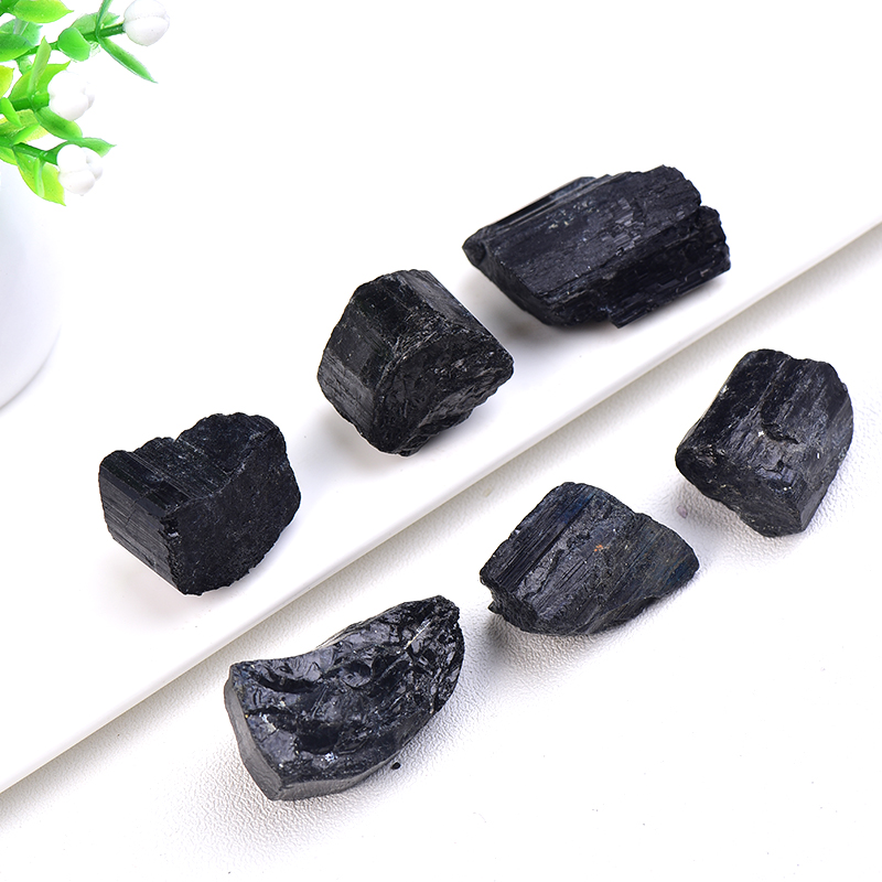Natural Black Tourmaline Gravel Raw Gemstone Mineral Specimen Irregular Crystal Healing Advanced Collection Eliminate Magnetism