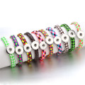 Hot Sale 2 Color Braided PU Leather Bracelets For Women 18mm Snap Buttons Bracelet Magnet Clasp Xinnver Snap Jewelry ZE191