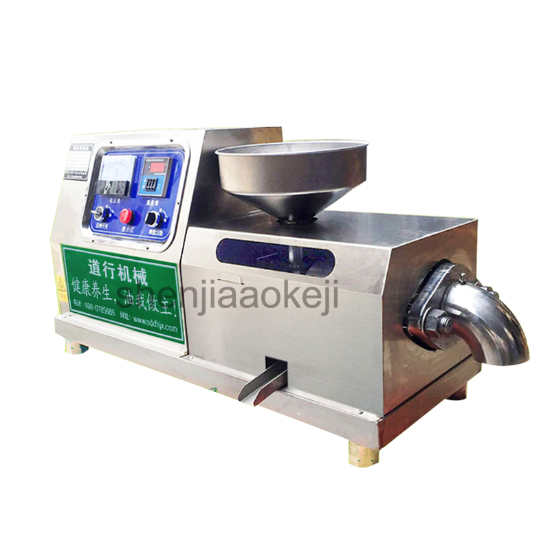 commercial oil press machine 220V stainless steel household use peanuts sesame sunflower soybean palm cold screw oil press maker