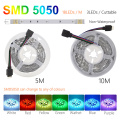 LED Strip Light SMD5050 10M 15M 20M 30M 12v RGB Tape 18LEDs/Meter with White LED Light