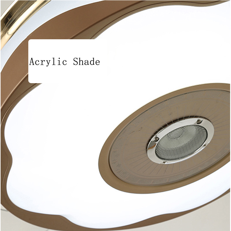 LED Modern Alloy Acryl ABS Bluetooth Musical Ceiling Fan.LED Lamp.LED Light.Ceiling Lights.LED Ceiling Light.For Foyer Bedroom
