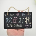 1 Pair Of Chalk Board Wedding Party Home Daily Wooden Hanging Slate Creative Message Board Door Panel