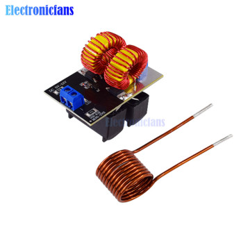 5-12V ZVS Low Voltage Induction Heating Power Supply Module Induction Heating Board Tesla Ladder With Heating Coil 120W