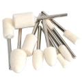 10Pcs/5Pcs Wool Felt Mounted Polishing Buffing Wheel OD 3-20mm grinding head For Dremel Drill Rotary Tool 3mm Shank