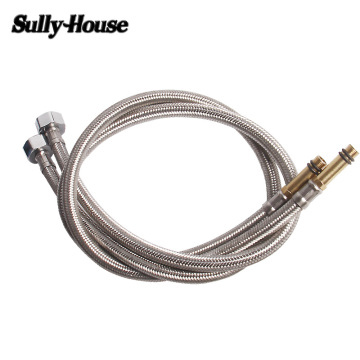 Sully House 304 Stainless Steel Faucet water weaved plumbing hose,EPDM heater flexible connection pipes 1/2''Standard Interface