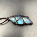 Natural crystal Labradorite stone gemstone pendant Moonstone Sunstone Pendant Divination spiritual meditation Jewelry Necklace