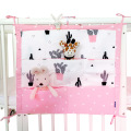 Baby Cot Bed Rooms Nursery Hanging Storage Bag Cotton Cartoon Newborn Crib Cot Organizer Kid Toy Diaper Pocket for Bedding Sets