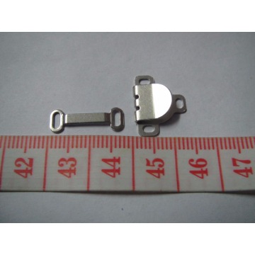 Free shipping garment hooks Medium size plating silver color apparel sewing brass material Pants trousers hook 50set