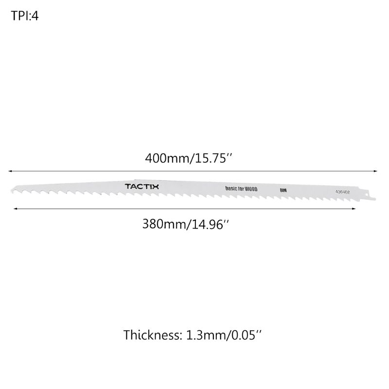 Bi-Metal 400mm Reciprocating Power Saw Blade Effective For Cutting Wood Woodworking Tool Accessories