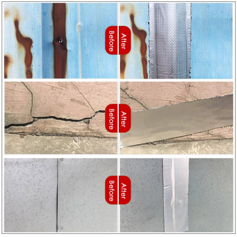 3M/5M Aluminum Foil Butyl Rubber Tape Self Adhesive High Temperature Resistance Waterproof For Roof Pipe Repair Stop Leak Tape