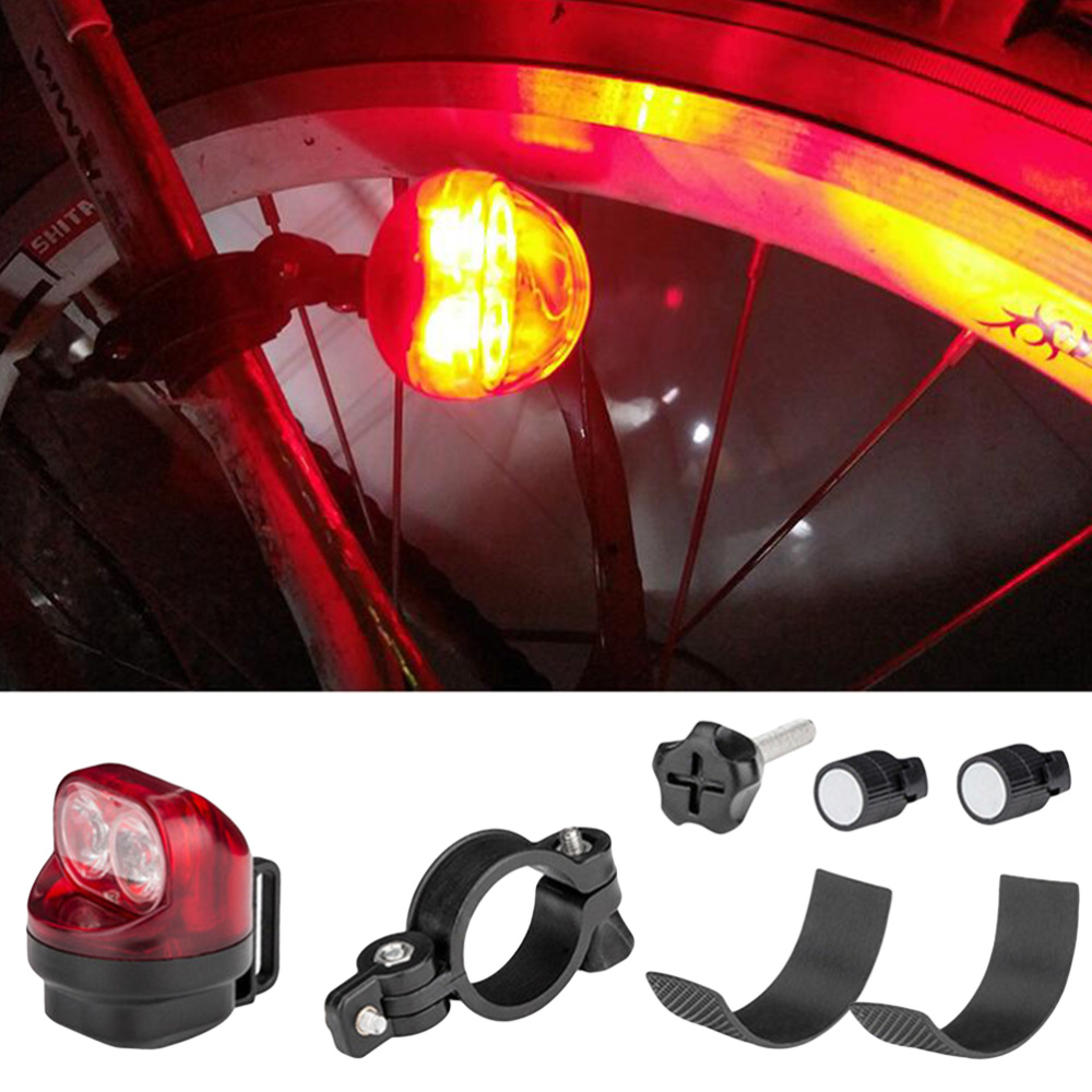 Bicycle Lights Magnetic Induction Tail Light Bike Warning Lamp Magnetic Power Generate Taillight Self-Powered Bike Light