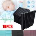 18PCS Acoustic Soundproof Foam Sound Absorption Treatment Panel Tile Wedge Protective Sponge for Home Room KTV Studio