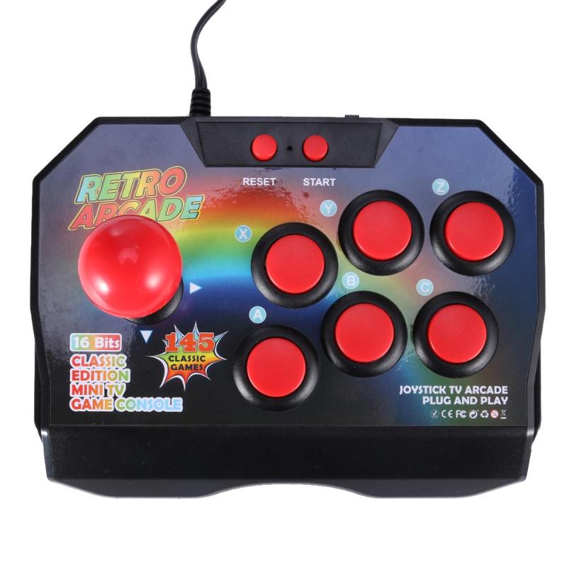 Retro Arcade Game Joystick Game Controller AV Plug Gamepad Console with 145 Games for TV Classic Edition Mini TV Game Console