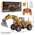 5 Channel 1:30 Rechargeable RC Excavator toy RC Engineering Car plastic Electronic Component Bulldozer For kids Christmas gift