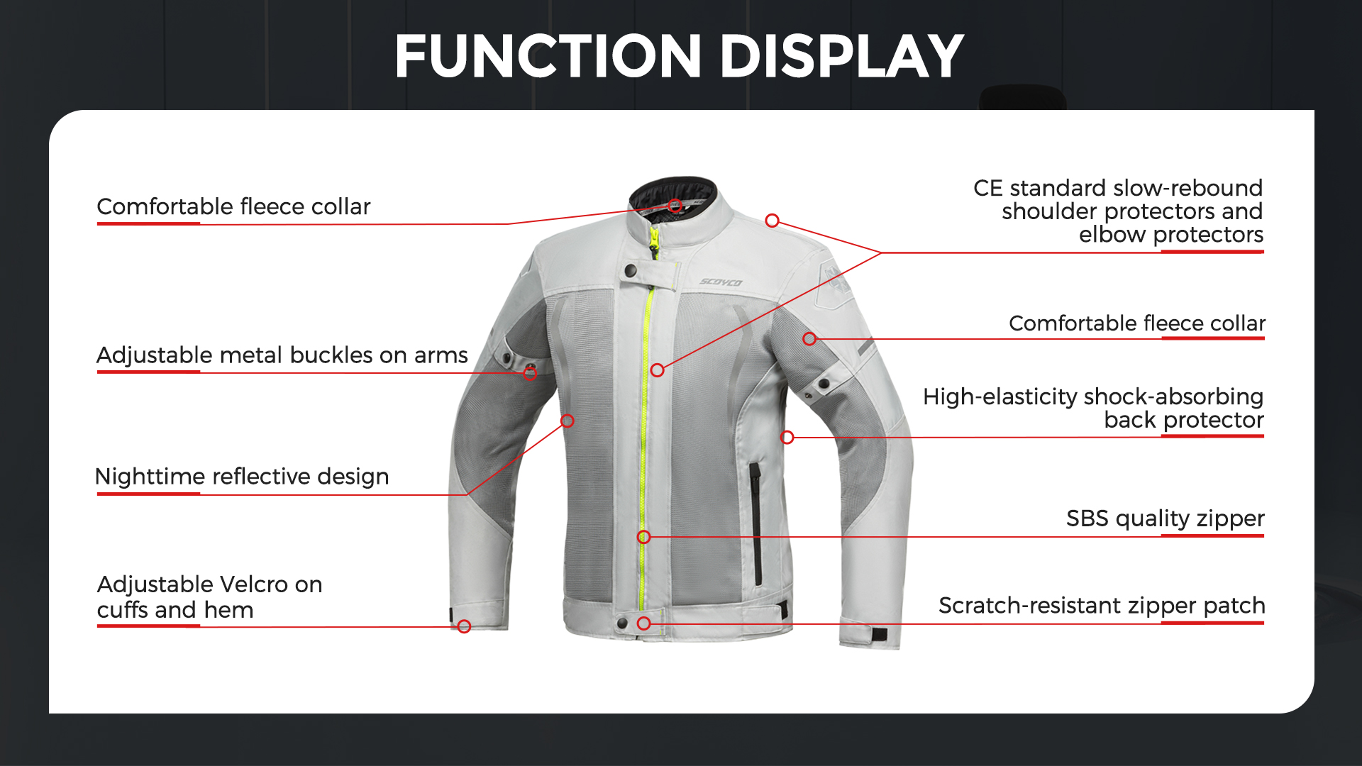 reflective motorcycle jacket