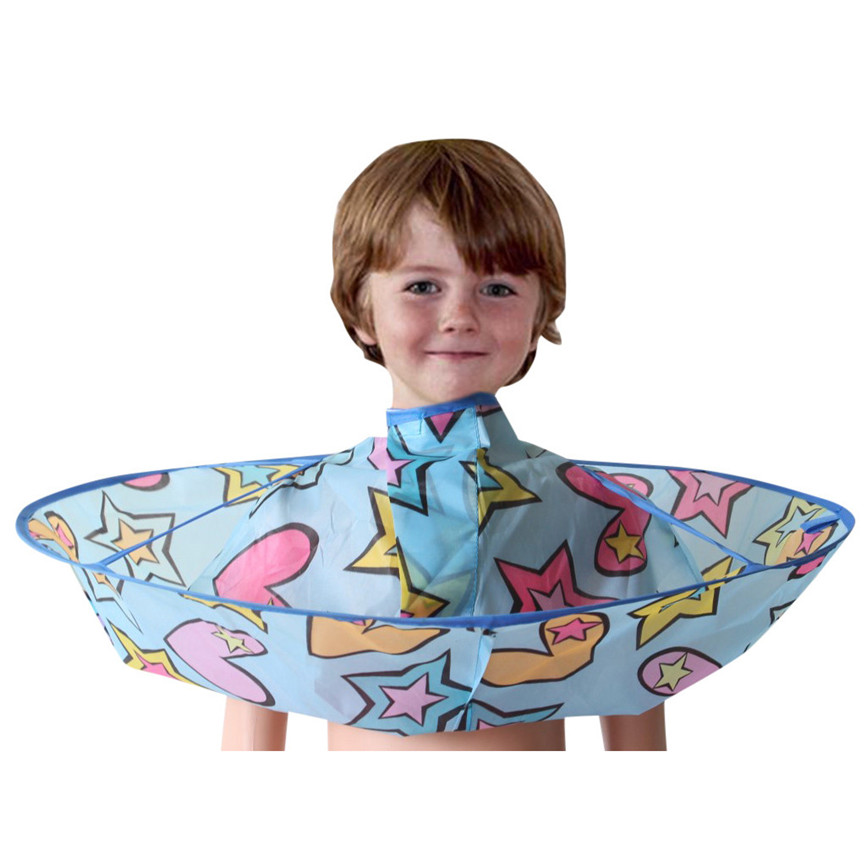 DIY Kids Hair Cutting Cape Gown Salon Hairdresser Barber Apron Hairdressing Children Haircut Barber Apron Hair Styling Tool