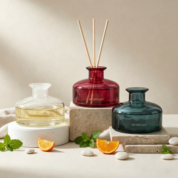Premium Colored Glass Reed Diffuser Bottle