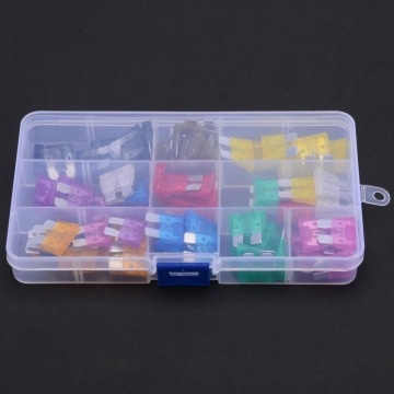 100pcs Auto Safety Blade Fuses Assortment Kit Standard ATC/ATO Blade Fuses with Plastic Case For Car Automotive Boat Truck 2-35A