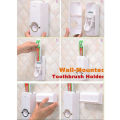 Auto Automatic Smart Toothpaste Dispenser+5 Toothbrush Storage Organizer Holder Rack Set Wall Mount Stand Squeezer hot