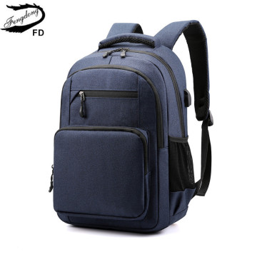 Fengdong school bags for boys usb charge bag laptop backpack for school shoulder bags for men college student school backpack