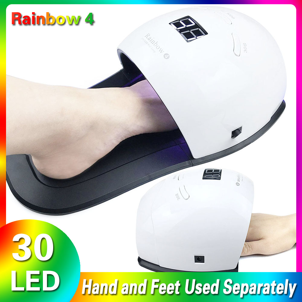 UV Lamp 48W Hybrid Lamp Light For Gel Varnish Drying with 30 LEDs Fast Dry With Feet Bottom Nail Dryer UV Led Nail Lamp