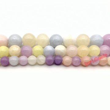 Natural Stone mixed Colorful Chalcedony Beads Round Loose Beads 4mm 6mm 8mm 10mm 12mm For DIY Necklace Bracelet Jewelry Making