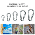 Stainless Steel Spring Clip Hook Carabiner Keychain Outdoor Water Bottle Camp Climbing Snap Clip Lock Buckle Hook Fishing Tool