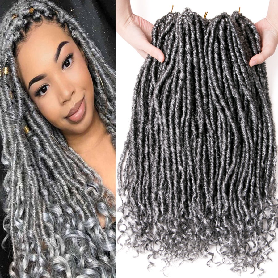 Crochet Faux braids Hair Extensions Focs Locs Curly 18 inch 20 strands/pcs Synthetic hair Dreads Hairstyle Ombre Crochet Braids