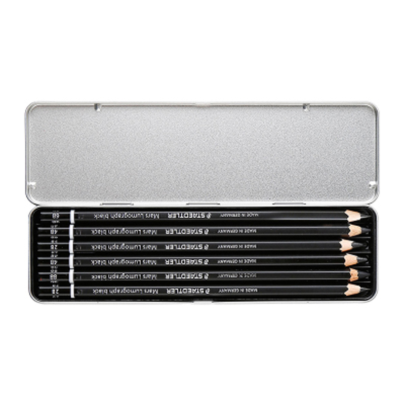 6pcs STAEDTLER 100B G6 Standard Pencils Limited Drawing Pencil Sketch School Stationery Office Supplies Black Lead 2B/4B/6B/8B