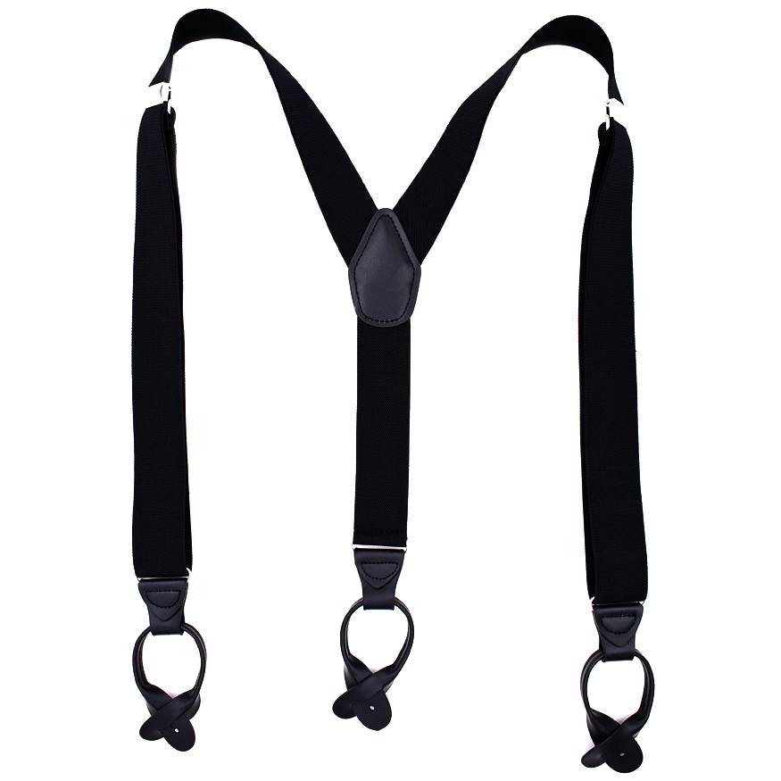 Leather Suspenders Buttons Braces Mans Suspenders New Y-Back Ligas Tirantes 3.5*120cm 6 Colors
