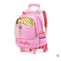 school bag with wheels for girl s kid's luggage Rolling Bags wheeled Backpacks for Girls School Trolley backpack bag for girls