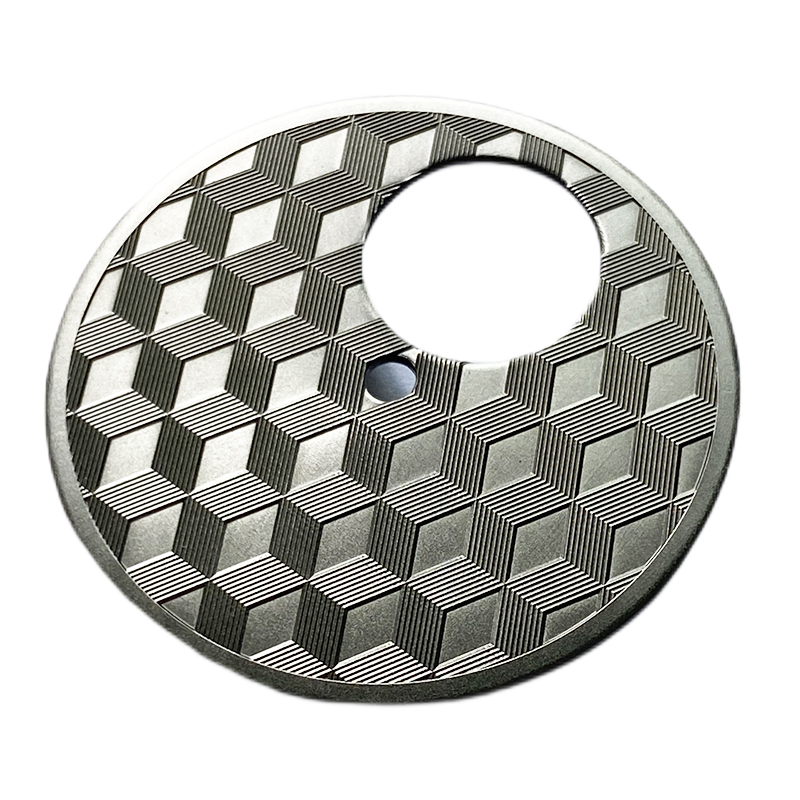 3D cube watch dial with cutout