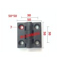 10pcs/lot 50*50 plastic hinges for door new ABS nylon black plastic hinge 50 * 50mm large spot hot sale Promotions