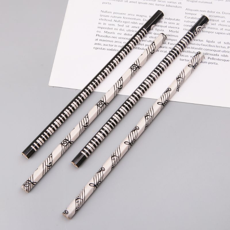 2021 New 4pcs Musical Note Pencil HB Standard Pencil Music Stationery Piano Notes School Student Gift