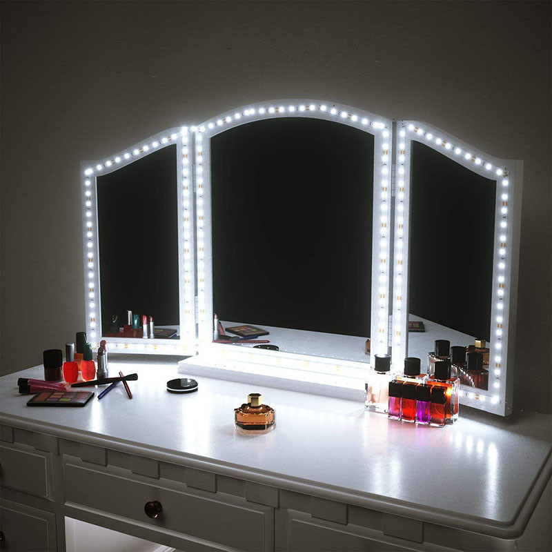 1-3M Tocador con espejo Makeup Mirror Strip USB 5V Touch Dimmer Dressing Table Bathroom Lamp Led Vanity Mirror Make Up Light