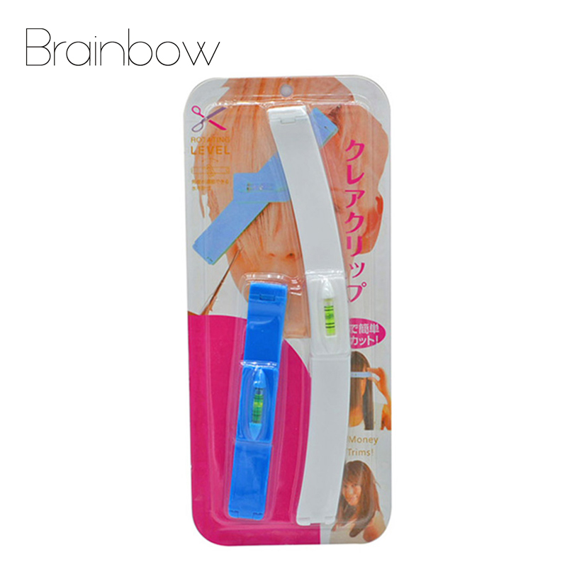 Brainbow 1 Set New Women Girl Hair Trimmer Fringe Cut Tool Clipper Comb Guide For Cute Hair Bang Level Ruler Hair Accessories