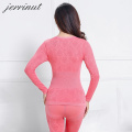 Jerrinut Thermal Underwear Women Long Johns Women For Winter Warm Long Johns Cotton Sexy Thermal Underwear Set For Women