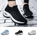 Women Tennis Shoes Breathable Mesh Height-increasing Slip-on Female Sock Footwear Outdoor Women Sneakers Thick Sport Shoes Woman