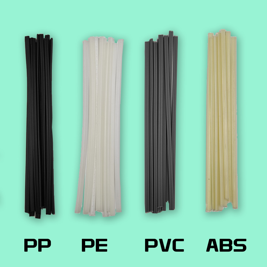 50pcs Plastic Welding Rods Bumper Repair ABS/PP/PVC/PE Sticks Soldering Supplies Grey White Black Beige Color