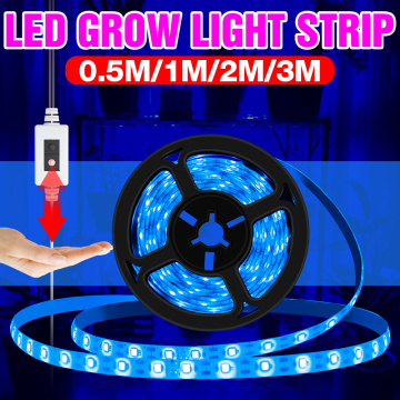 Full Spectrum Light LED Strip Waterproof Plant Lamp USB LED Grow Light 5V Hand Sweep Sensor Growth LED Phyto Lamp 0.5m 1m 2m 3m